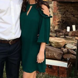 Boutique Emerald green cold shoulder dress 👗